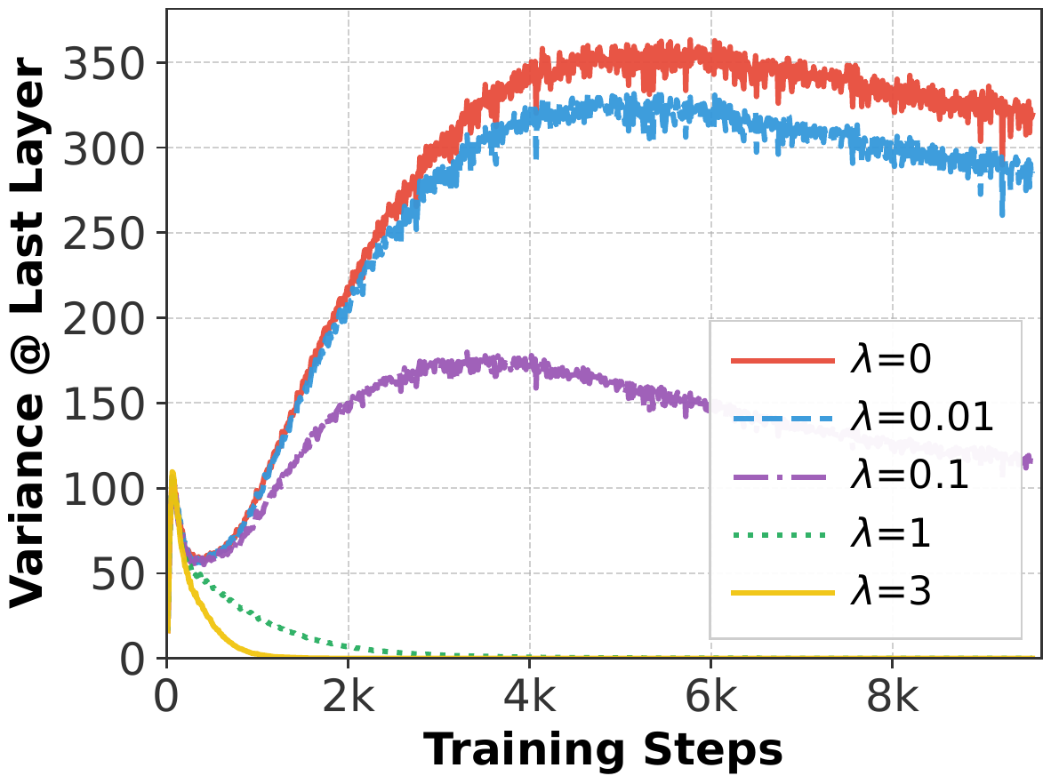 Weight Decay Variance